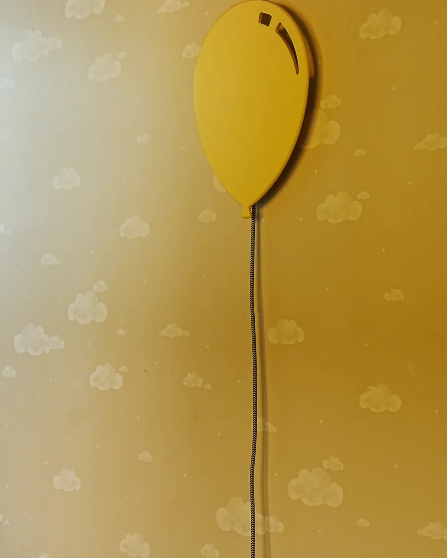 Balão decorativo na sala de coleta infantil