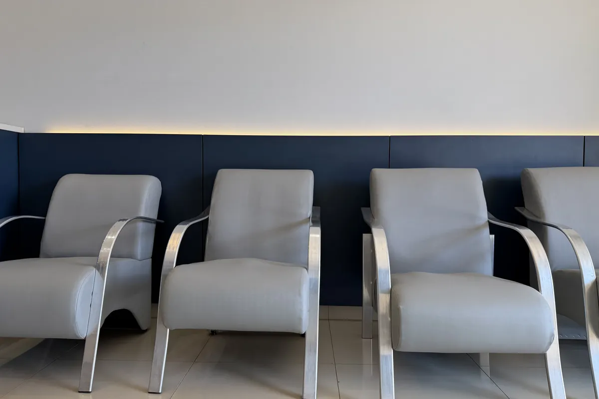 Poltronas da sala de espera de Paraguaçu